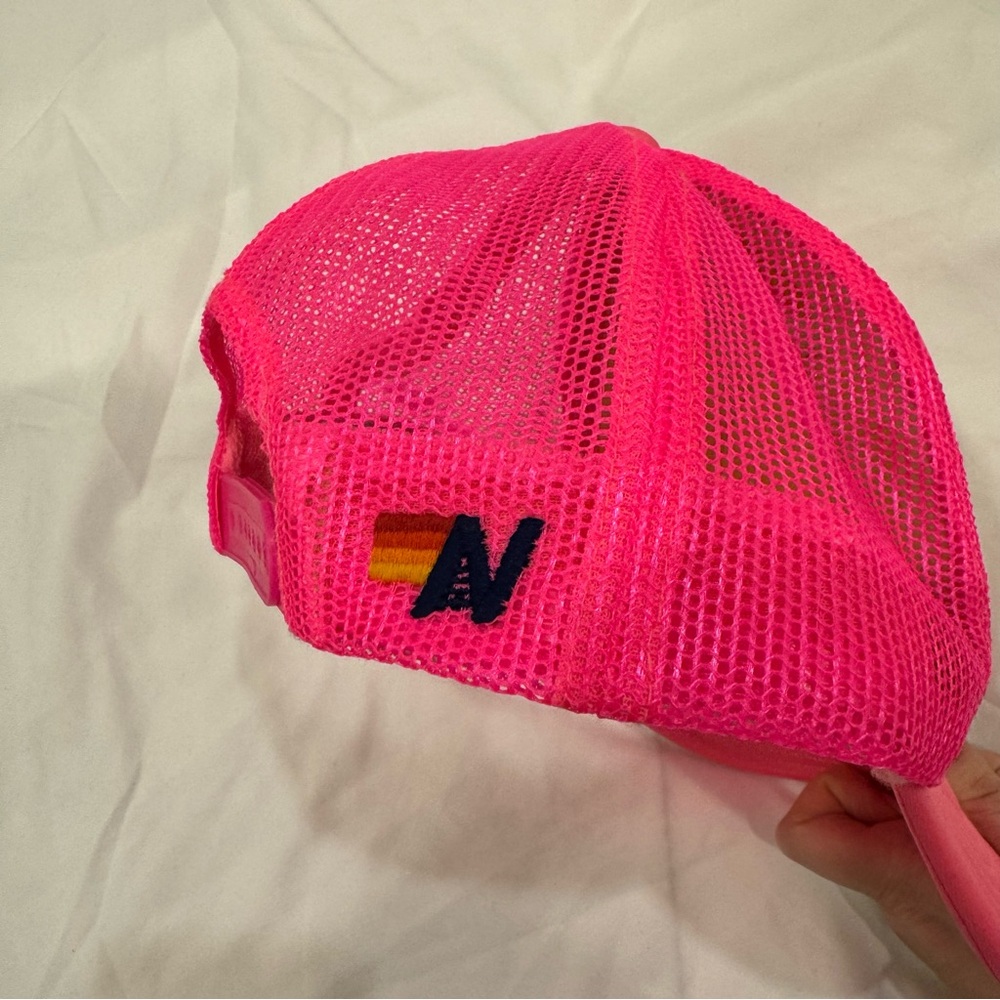 Pink Aviator Nation Smiley Trucker Hat - Picture 4 of 7